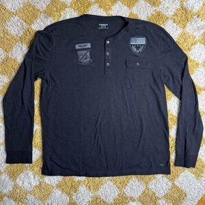 Express Long Sleeve Shirt in Black Size XXL